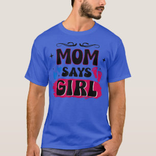 T-shirt Sexe Reveal Maman dit Fille jumeler Famille Bébé P