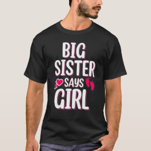 T-shirt Sexe Reveal Soeur dit Fille Genre Reveal Bébé