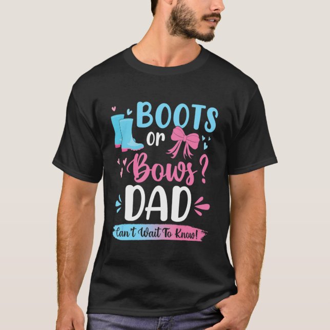 T-shirt Sexe Révéler Bottes Ou Vaches Papa Correspondant B (Devant)
