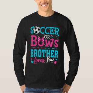 T-shirt Sexe Révéler Football Ou Bows Frère Vous Aime Goa