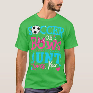 T-shirt Sexe Révéler Football Ou Bows Tante Aime Vos Buts