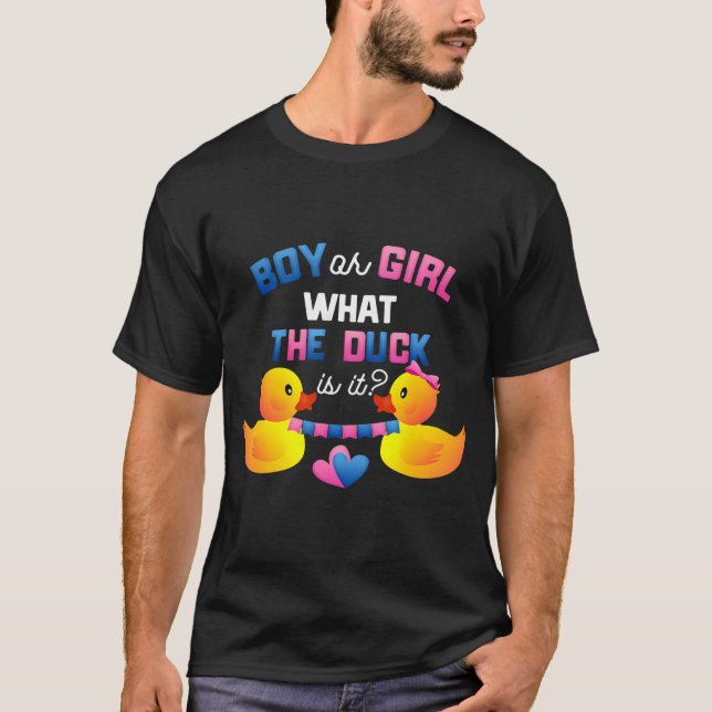 T-shirt Sexe Révéler Garçon Ou Fille Ce Que Le Canard Est  (Devant)