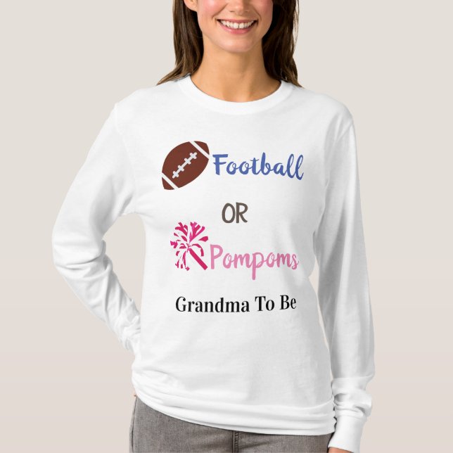 T-shirt Sexe Révéler Pompoms ou Football (Devant)
