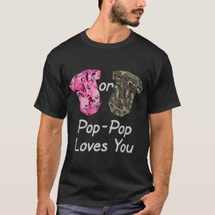 T-shirt Sexe Révéler Pop-Pop Pink ou Camouflage vert