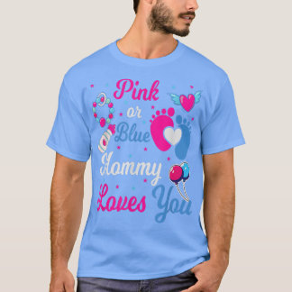 T-shirt Sexe Révéler rose ou bleu maman aime vous bébé