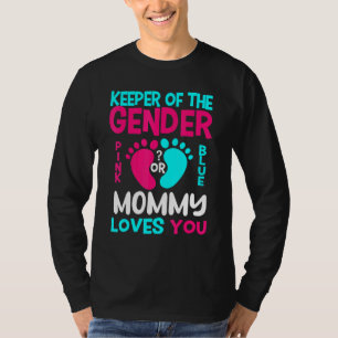 T-shirt Sexe Révéler Rose Ou Bleu Maman Vous Aime