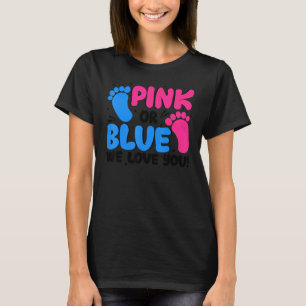 T-shirt Sexe Révéler Rose Ou Bleu Nous Vous Aimons Baby Sh