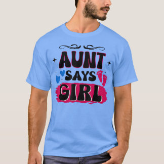 T-shirt Sexe Révéler Tante Dit Fille Correspondant Famille