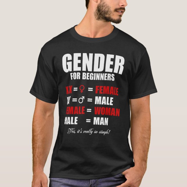 T-shirt Sexe Simple Pour Les Débutants XX Femme XY Mal (Devant)