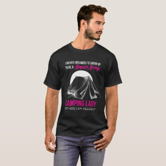 T-shirt sexy superbe de Madame Camping Lover de