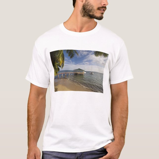T-shirt Seychelles, île de Praslin, Anse Bois de Rose, (Devant)