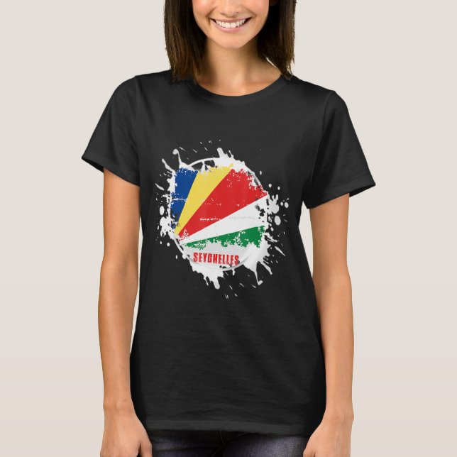 T-shirt Seychelles Splash (Devant)