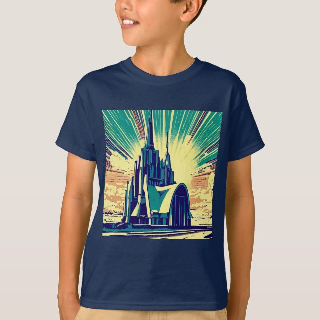 T-shirt SF Église futuriste 3 (Devant)