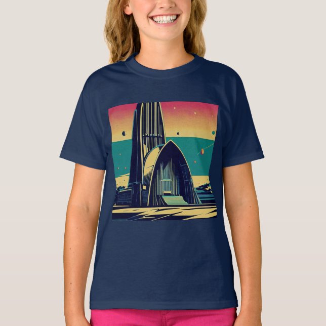 T-shirt SF Église futuriste 3 (Devant)