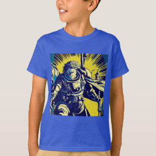 T-shirt SF - Héros Anime Woodcut 1