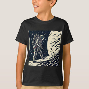 T-shirt SF - L'astronaute sur le bois de la Marche Spacewa