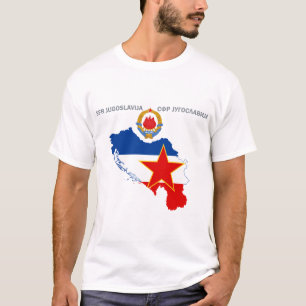 T-shirt SFR Yougoslavie - Carte - Emblème - Drapeau
