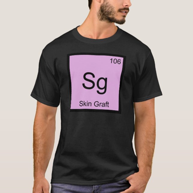 T-shirt Sg - Chimie de greffe de peau Élément symbole Derm (Devant)