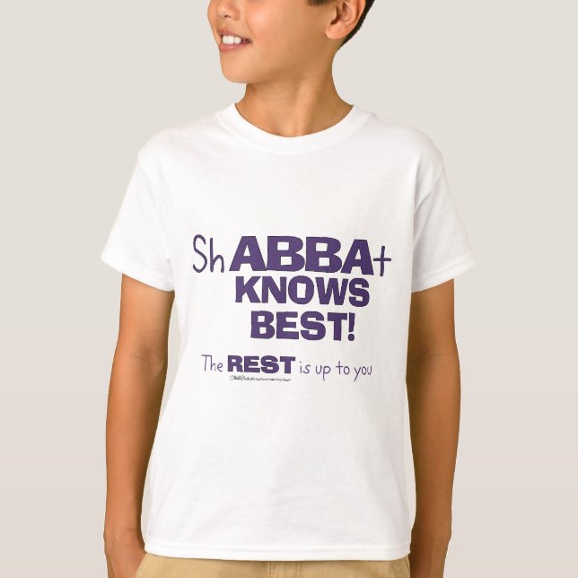 T-shirt ShABBAt Abba connaît le mieux (Devant)