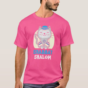 T-shirt Shabbat Shalom Chat Saint Jour Judaïsme Yom Kippou