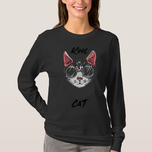 T-shirt Shades Cute Kitten  Animal Feline (Devant)