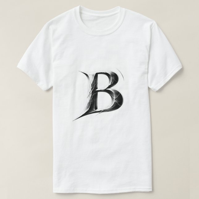 T-shirt Shadow B - Lettre gothique foncée B (Design devant)