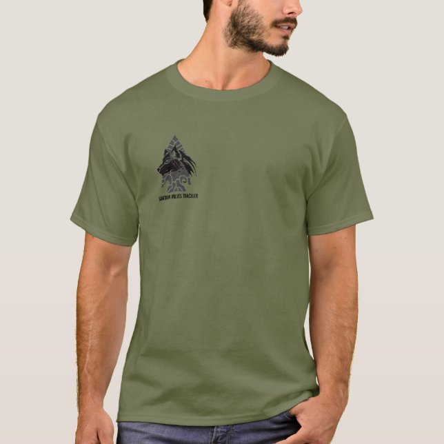T-shirt 🇺 🇸 SHADOW WOLVES TRACKER Apache Knife®™ (Devant)