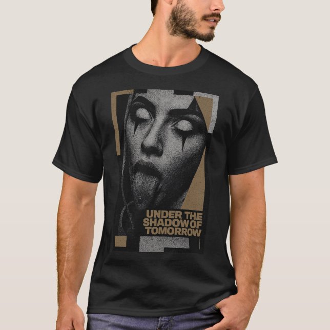 T-shirt  Shadowed Tomorrow: Edgy Cyberpunk Portrait (Devant)