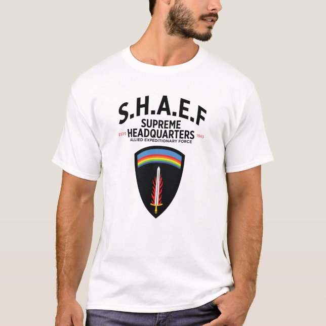 T-shirt SHAEF - Quartier général suprême des forces expédi (Devant)