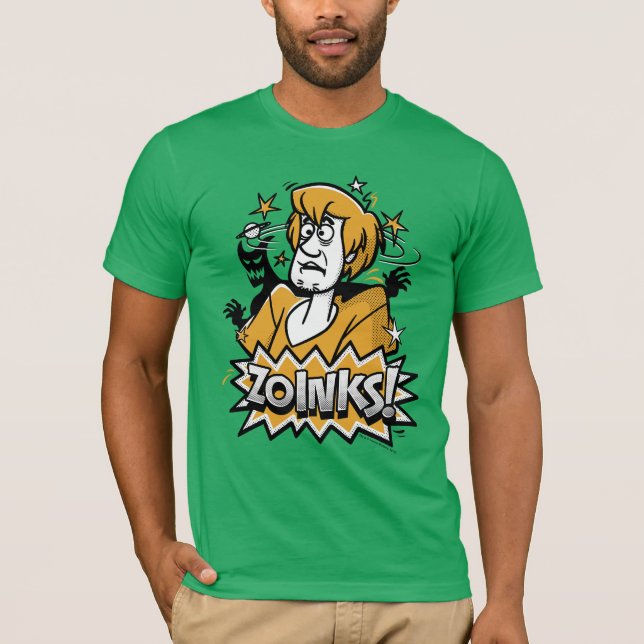 T-shirt Shaggy "Zoinks !" Graphic halftone (Devant)