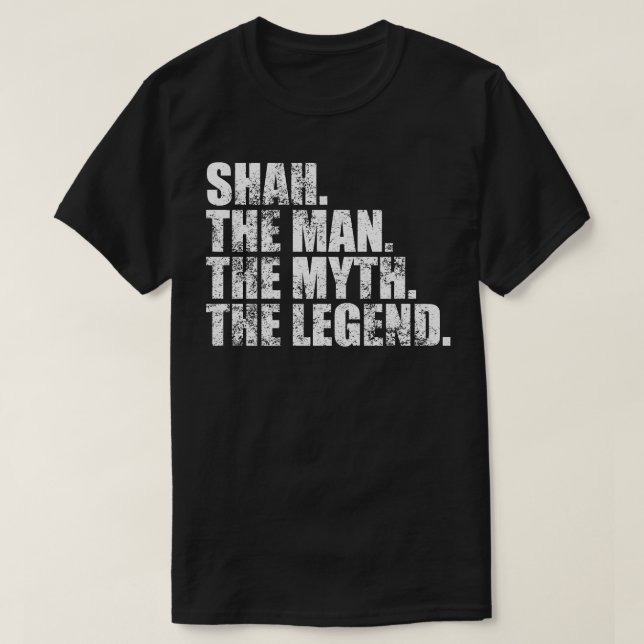 T-shirt Shah Shah Nom de famille Shah nom de famille Shah  (Design devant)