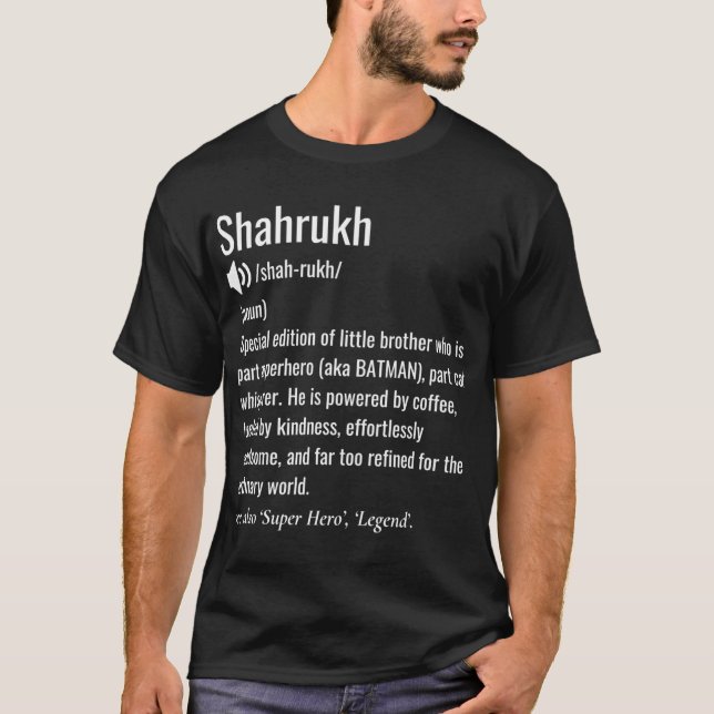 T-shirt Shahrukh definition brother  retro (Devant)