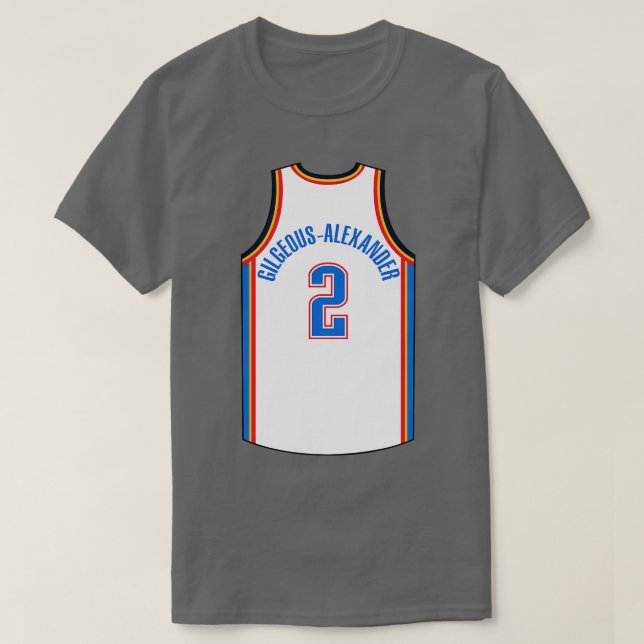T-shirt Shai Gilgeous Alexander Oklahoma City Jersey Qiang (Design devant)