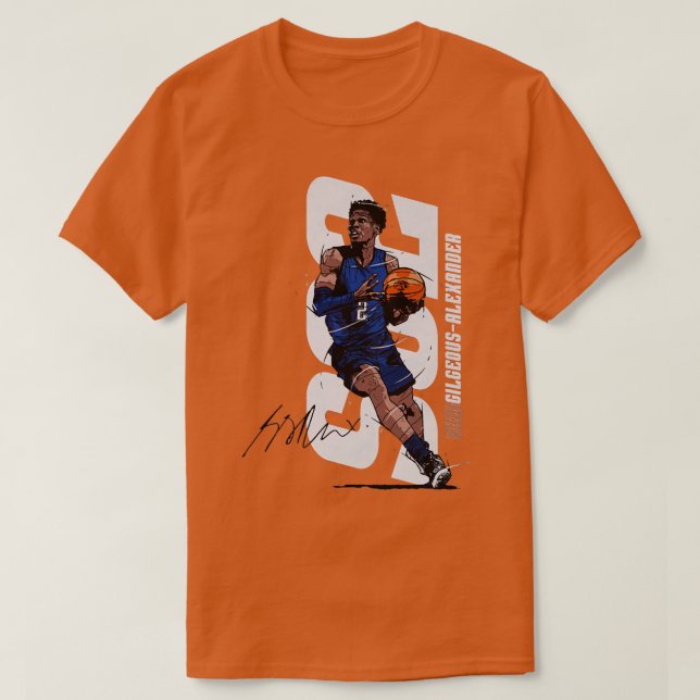 T-shirt Shai GilgeousAlexander Oklahoma City Vertical 1 (Design devant)