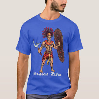 T-shirt Shaka Zulu Chef guerrier africain roi africain Jun