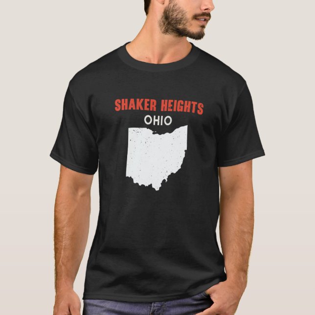 T-shirt SHAKER HEIGHTS Ohio USA State America Travel Ohioa (Devant)