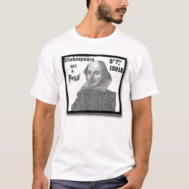 T-shirt shakespeare a une bande (Devant)