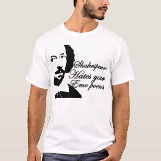 T-shirt Shakespeare déteste des poèmes d'emo