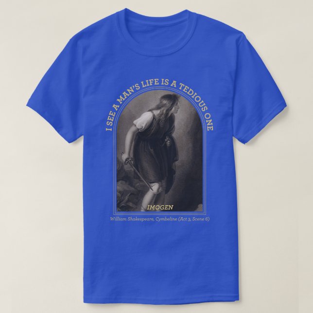 T-shirt Shakespeare renaissance poète bouquin anglais ense (Design devant)