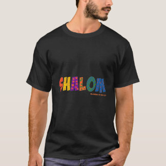 T-shirt Shalom coloré