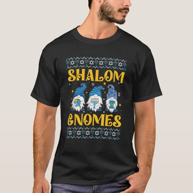 T-shirt Shalom Gnomes Funny Hanoukka laide pull pour Jewi (Devant)