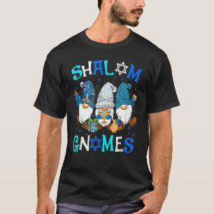 T-shirt Shalom Gnomes Happy Chanukah Menorah Hanoukka Jewi