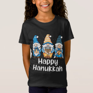 T-Shirt Shalom Gnomes Juif Hanoukka Chanukah Fête juive