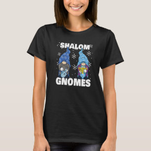 T-shirt Shalom Gnomes Juive Hanoukka Menorah Dreidel Femme