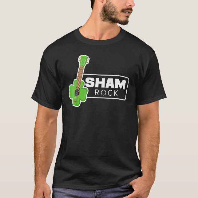 T-shirt Sham Rock Guitare Funny St Patrick S Day Guitarist (Devant)