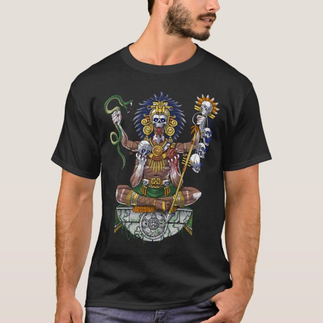T-shirt Shaman, guerrier aztèque (Devant)