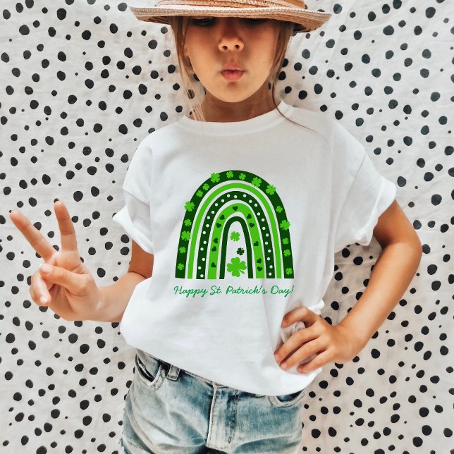 T-Shirt Shamrock Boho vert Rainbow St. Patrick's Day (Créateur téléchargé)