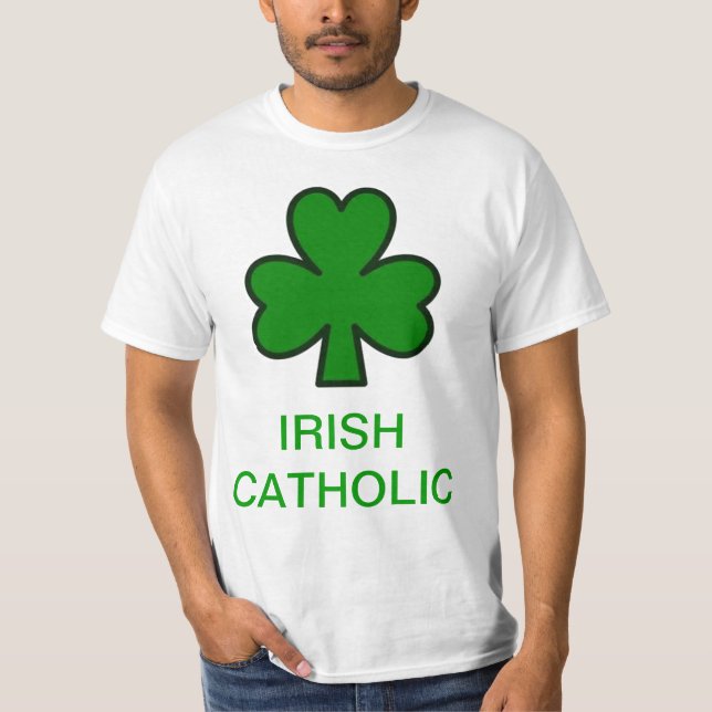 T-SHIRT SHAMROCK CATHOLIQUE IRLANDAIS (Devant)