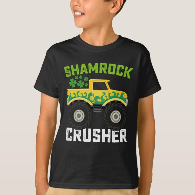 T-shirt Shamrock Croiseur Monster Camion St Patrick's Day (Devant)
