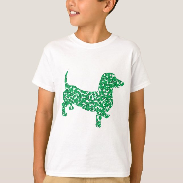 T-shirt Shamrock Dachshund (Devant)